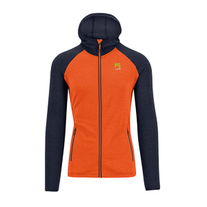 KARPOS AMBRIZZOLA FULL-ZIP HOODIE SCARLET IBIS/OUTER SPACE