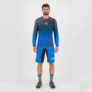 Karpos Val Di Dentro Jersey Ls Black/Indigo B./Green Fluo