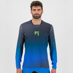 Karpos Val Di Dentro Jersey Ls Black/Indigo B./Green Fluo