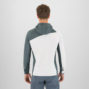 KARPOS AVERAU FULL-ZIP HOODIE FLEECE BRIGHT WHITE/DARK SLATE