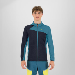 KARPOS AVERAU FULL-ZIP HOODIE FLEECE OUTER SPACE/LARKSPUR