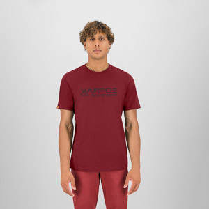 KARPOS LOMA COTTON T-SHIRT POMEGRANATE/WRITING PRINT
