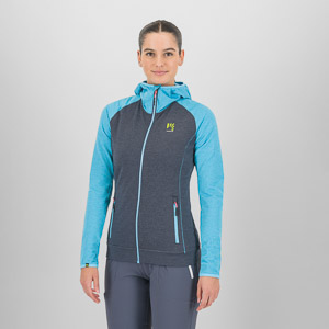 KARPOS AMBRIZZOLA W FULL-ZIP HOODIE OMBRE BLUE/BACHELOR B.