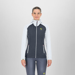 KARPOS AMBRIZZOLA W FULL-ZIP HOODIE OMBRE BLUE/BRIGHT WHITE