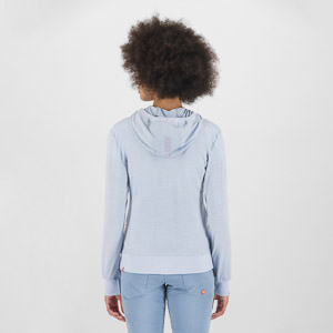KARPOS COPPOLO MERINO W FULL ZIP HOODIE MIST/BLOOM