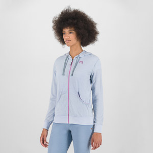 KARPOS COPPOLO MERINO W FULL ZIP HOODIE MIST/BLOOM