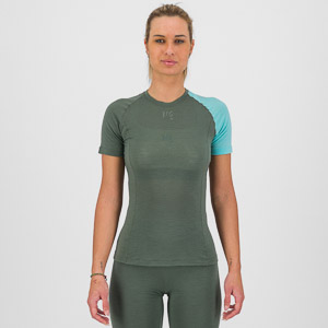 Karpos Dinamico Merino 130 W T-Shirt Thyme/Aqua Ski