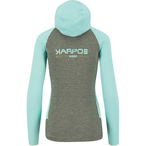 Karpos Camoscio W Full Zip Hoodie Thyme/Aqua Ski