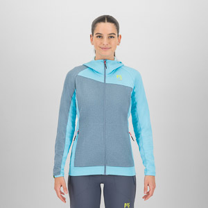 KARPOS AVERAU W FULL-ZIP HOODIE FLEECE WINDW.BLUE/BACHELOR B.