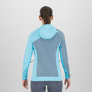 KARPOS AVERAU W FULL-ZIP HOODIE FLEECE WINDW.BLUE/BACHELOR B.