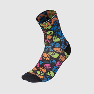 Green Fire Socks Black/Multicolor