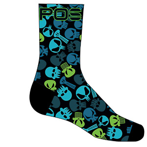 Karpos Green Fire Socks Black/Atollo/Green Fluo