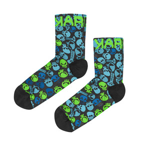 Green Fire Socks Black/Atollo/Green Fluo