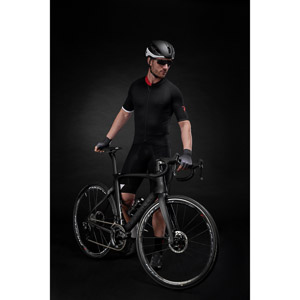 Pinarello Bib Shorts POWER Think Asymmetric Black/White/Red
