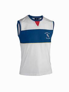 ST Running T-shirt SS White/Blue