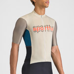 SPORTFUL CYCLING SUPERGIARA LOGO JERSEY ABBEY STONE/OLIVE GREEN