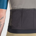 SPORTFUL CYCLING SUPERGIARA LOGO JERSEY GUN METAL/TEAL BLUE