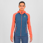 Karpos Ambrizzola W Full-Zip Hoodie Vintage Indigo/Hot Coral