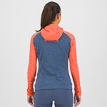 Karpos Ambrizzola W Full-Zip Hoodie Vintage Indigo/Hot Coral