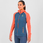 Karpos Ambrizzola W Full-Zip Hoodie Vintage Indigo/Hot Coral