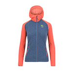 Karpos Ambrizzola W Full-Zip Hoodie Vintage Indigo/Hot Coral