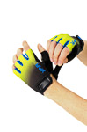 Karpos Federia 1/2 Fingers Glove Indigo B/Black/Green Fluo