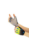 Karpos Federia 1/2 Fingers Glove Indigo B/Black/Green Fluo