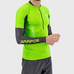 Karpos Lavaredo Arm Warmers Black/Green Fluo